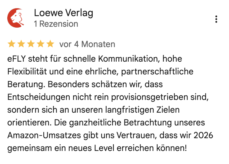Google Bewertung Löwe Verlag